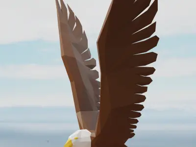 Eagle low poly 3D model