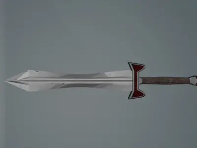 game ready low poly sword Free 3D model buy