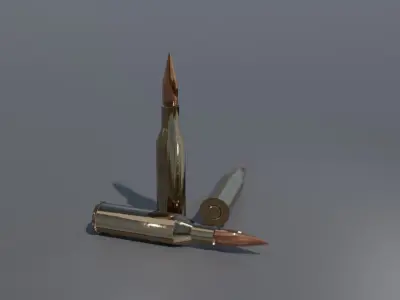 bullet cartridge Low-poly 3D model