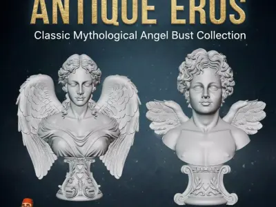 Antique Eros Classic Mythological Angel Bust Collection 3D print model