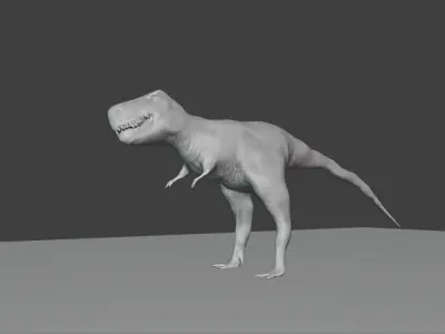 Trex 3D Sculpting with Rigged 3D model