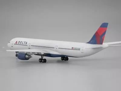 Airbus A330 Delta  3D Model 3D model