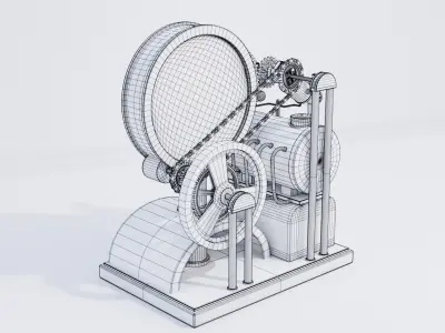 Steampunk Clock 3D model