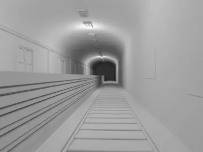 Subway Station No Material 3D model