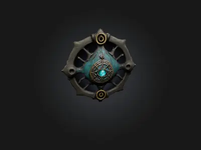 Cursed Amulet Low-poly 3D model