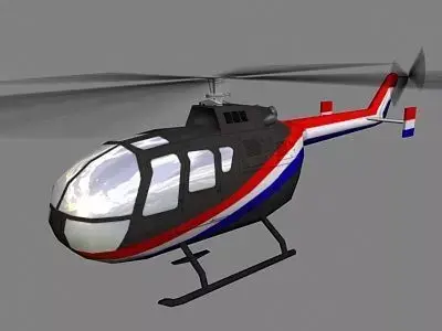 Bo105 V2 Helicopter Low-poly 3D model