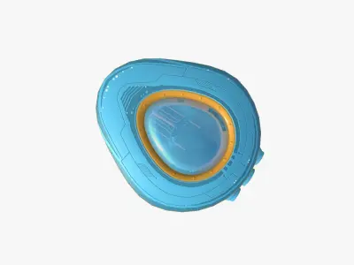 Alien Spaceship UFO C12 Cartoon - Sci Fi Spacecraft Design Low-poly 3D model