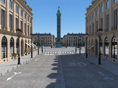 Paris Place Vendome Non Commercial License 3D model