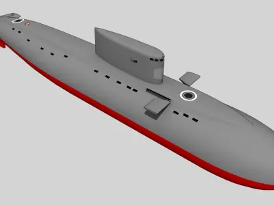 SSK Kilo class Low-poly 3D model