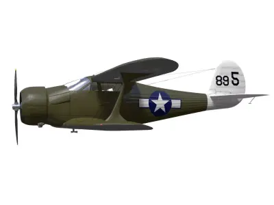 Beechcraft Model D17 Staggerwing 3D model