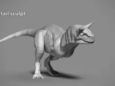 Carnotaurus dinosaur Low-poly 3D model