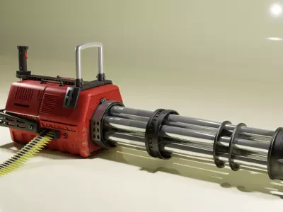 Gutling minigun 3D model