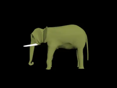elephant 3d model maya scene 3D model