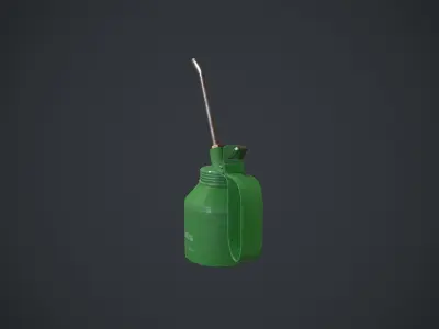 Oil Can - Metal Can - Green Oil Can Low-poly 3D model