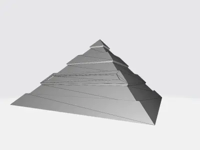 Sci-fi free flying low poly pyramid Free low-poly 3D model