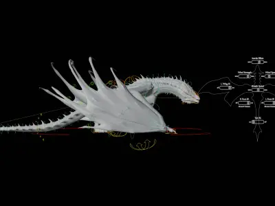 Dragon Low-poly 3D model 8