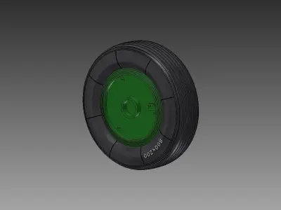 Mig-21 Full wheel - Grooved tire  3D print model