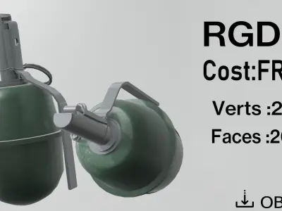 Free Grenade Rgd-5 Free low-poly 3D model
