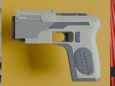Gun Pistol Low-poly 3D model