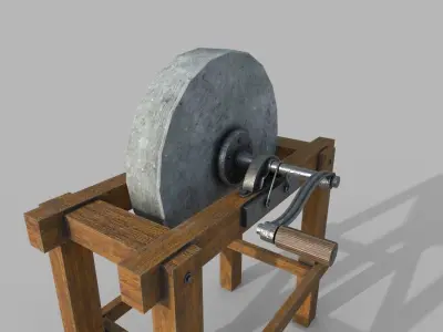 Grindstone 2 grinding wheel Low-poly 3D model