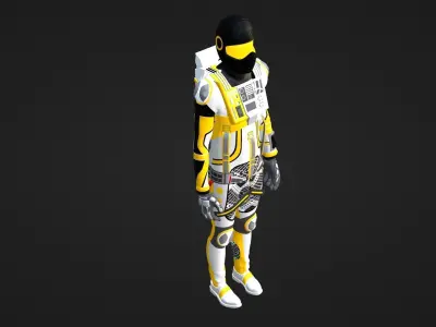 Robot Soldier - Assault Soldier Low-poly 3D model purchase