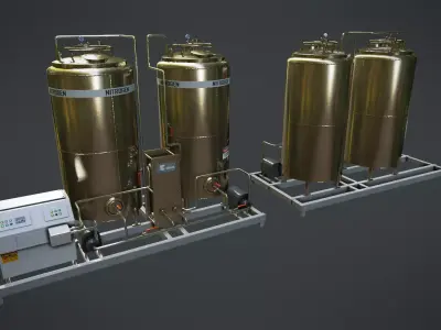 Chemical Container 6 Low-poly 3D model
