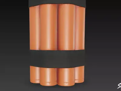 Dynamite Bundle Low-poly 3D model
