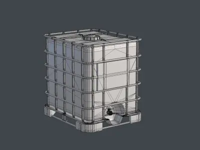 Water Container outdoor Low-poly 3D model