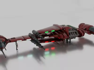 B-wing spaceship 3D model