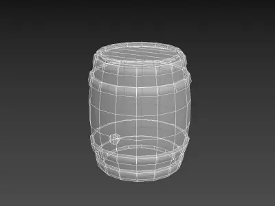 Low-poly barrel Low-poly 3D model purchase