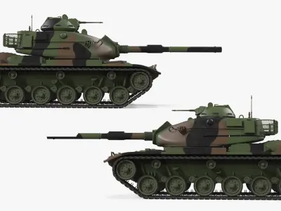 US Combat Tank M60A3 Patton 3D model