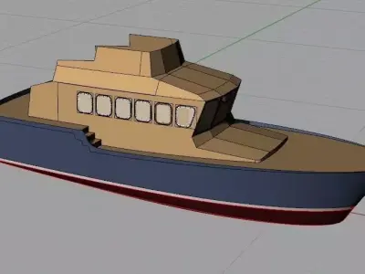 basic ship model Free 3D model