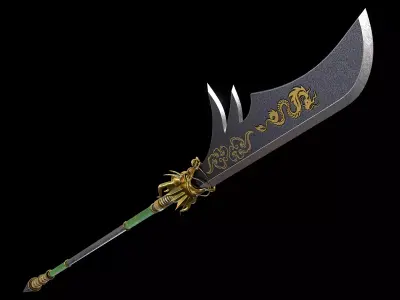 Great Guandao Low-poly 3D model