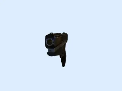 Sci-fi gun Low-poly 3D model get