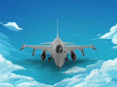 General Dynamics F-16 Fighting Falcon 3D model get