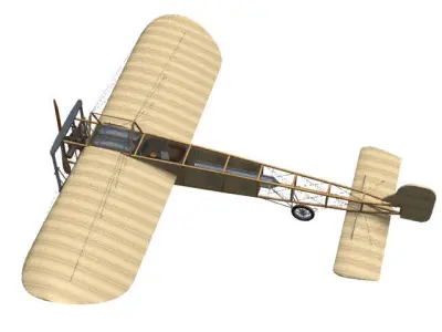 BleriotXI biplane 3D model