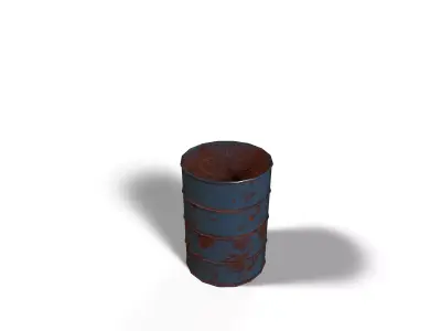 rusty barrel  Free low-poly 3D model
