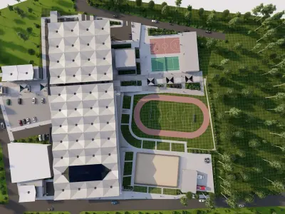 Stadium and sports complex-entertainment complex 3D model