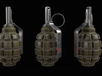 F1 Grenade Low-poly 3D model get