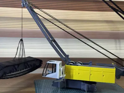 LR1300SX  Crawler Crane Model 3D print model