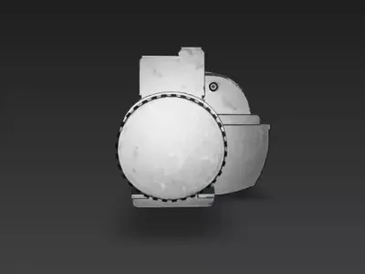 Tactical Flashlight 3D Model 3D model