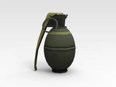 Grenade Low-poly 3D model 7