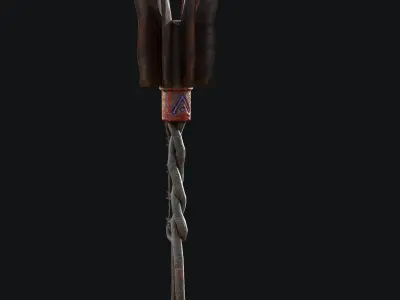 Post-apocalypse Mage  Low-poly 3D model