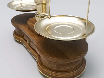 Ornate Justice Scale 3D model