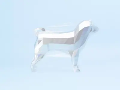 Japanese Breed Dog Shiba Inu Low-poly 3D model