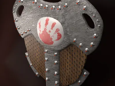 Spiked shield 3D model