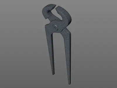 Pincers scissor pliers Low-poly 3D model