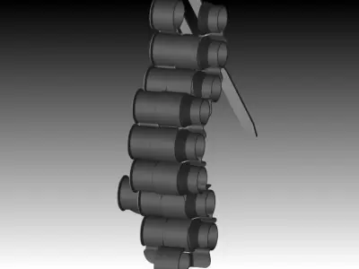 metallic belt caliber 30 m1 braz  Autodesk Inventor  Fusion 2013 Free 3D model