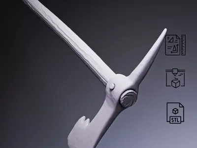 Pirate Boarding Axe RoZ 3D print model