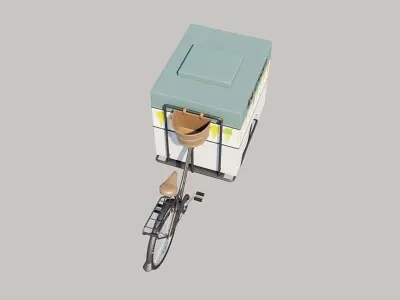 Traditional Three-wheeled Tricycle 3D model